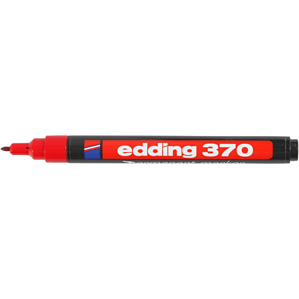 Edding 370 marker, line thickness 1 mm, red, 1 piece