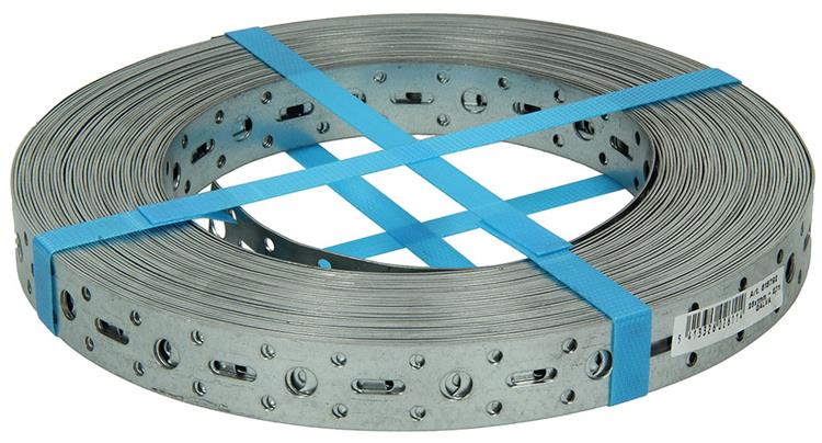 1014042 - listón de hierro perforado, galvanizado 25mmx1mmx25m | 5 piezas