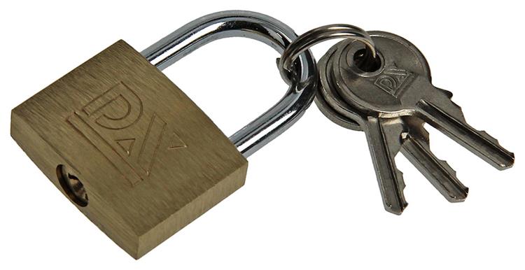 Mack 1014072 - candado con cilindro latón 25 mm | 10 piezas