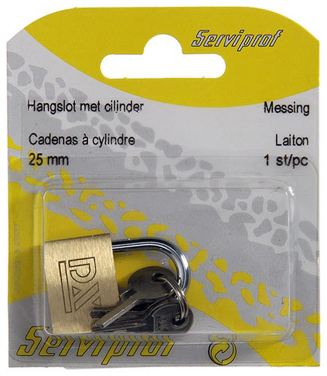 Mack 1014072 - candado con cilindro latón 25 mm | 10 piezas