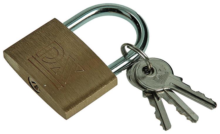 Mack 1014074 - candado con cilindro latón 40 mm | 10 piezas