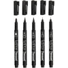 Marcatori permanenti, spessore della linea 2x0,6+2x0,8+1,3 mm, nero, 5 pezzo 1 scatola