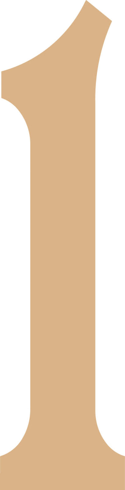 Vaessen creative • mdf número ''1'' 21,8 cm