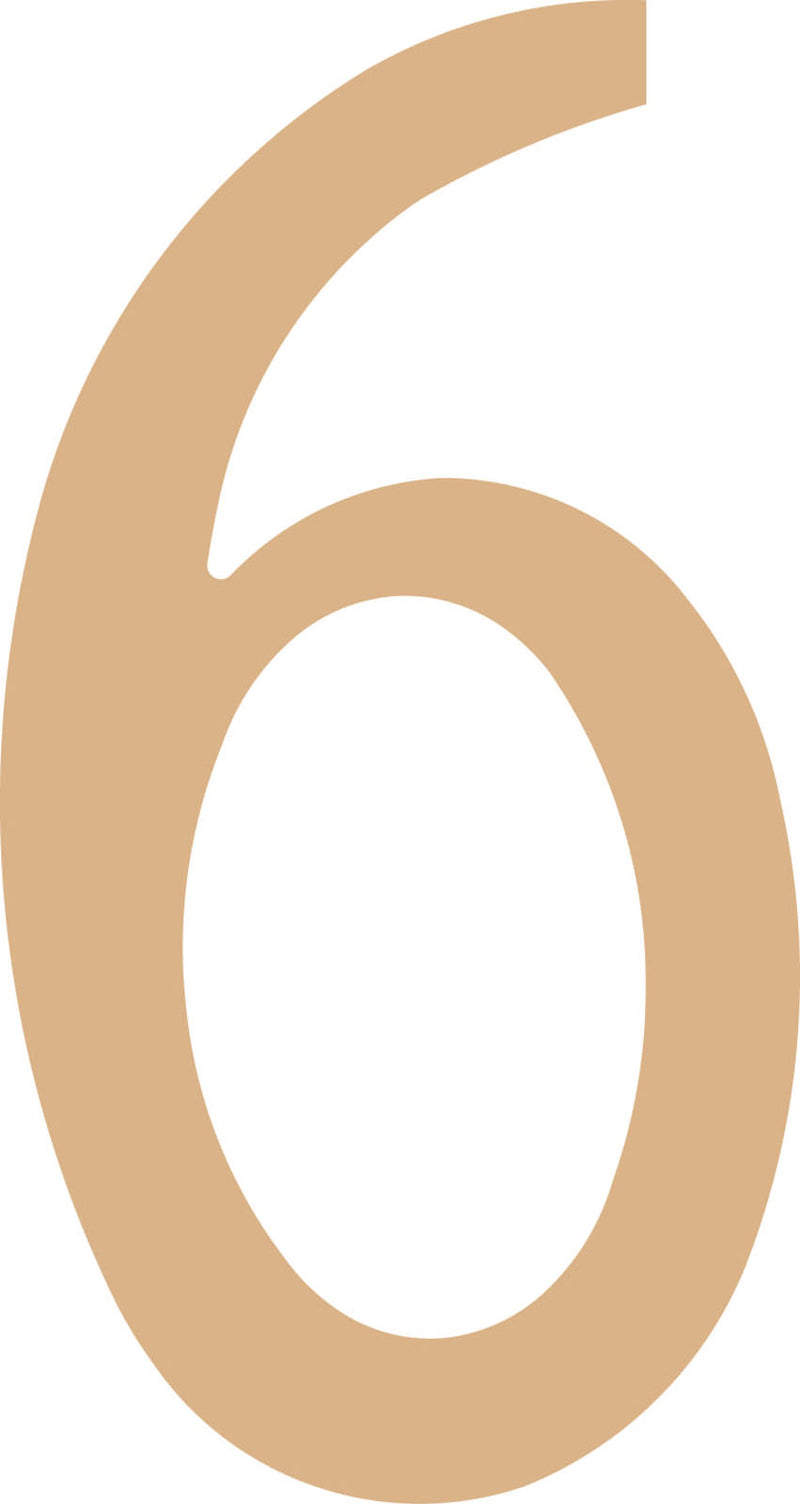 Vaessen creative • MDF numero ''6'' 21,8 cm