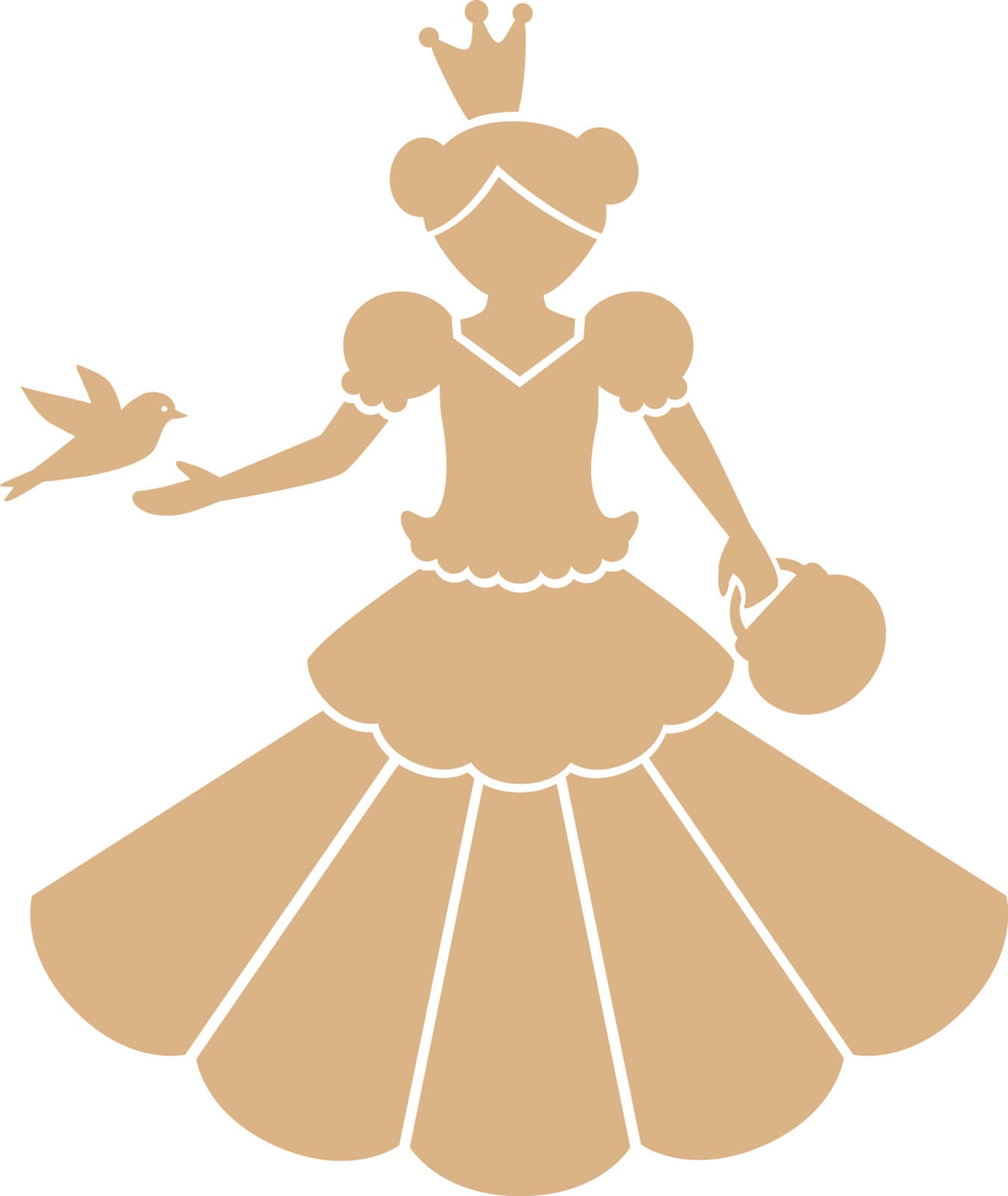 Vaessen creative • MDF xxl principessa 4 mm