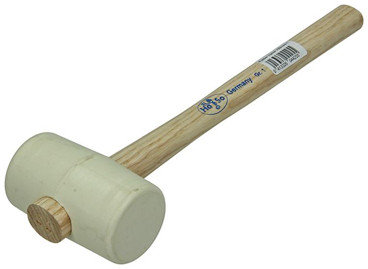 1011131 - martillo de goma blanco, mango de fresno núm. 1 90x55mm 300gr | 3 piezas