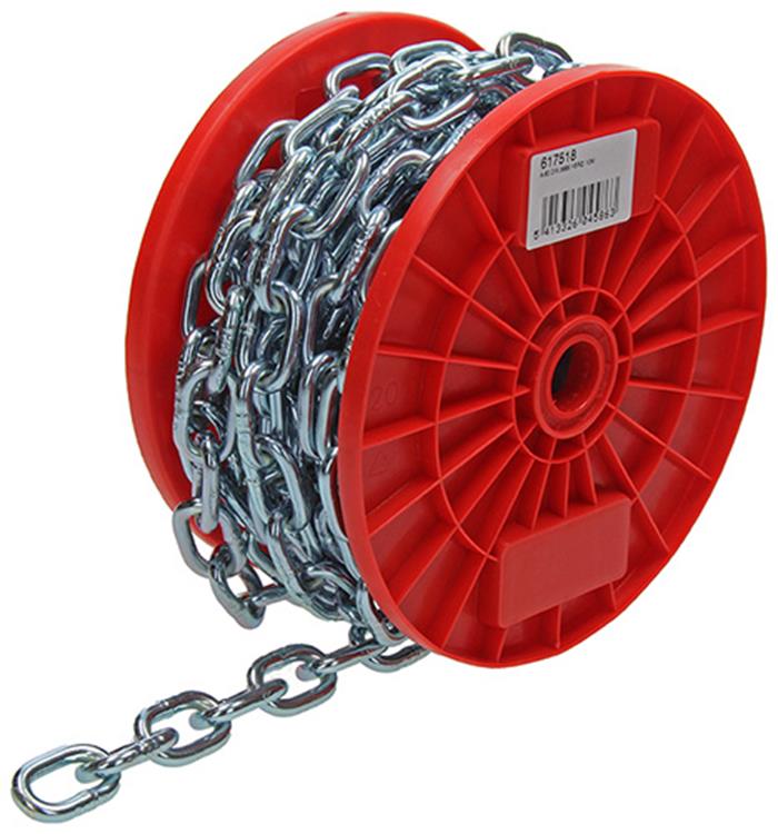1014182 - eslabón de cadena corto din5685-2ø 6mm l 24mm 10m ancho 160 kg | 10 piezas
