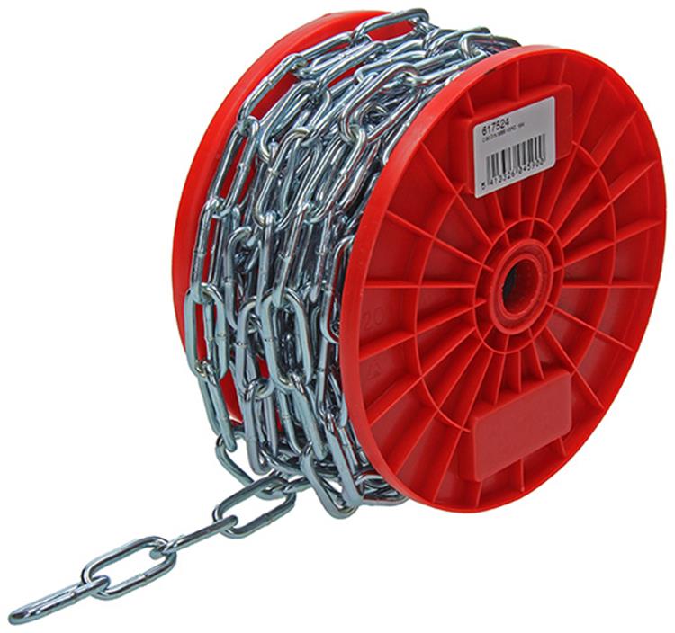 1014185 - eslabón de cadena largo din5685-1ø 5mm l 35mm 15m ancho 125 kg | 15 piezas