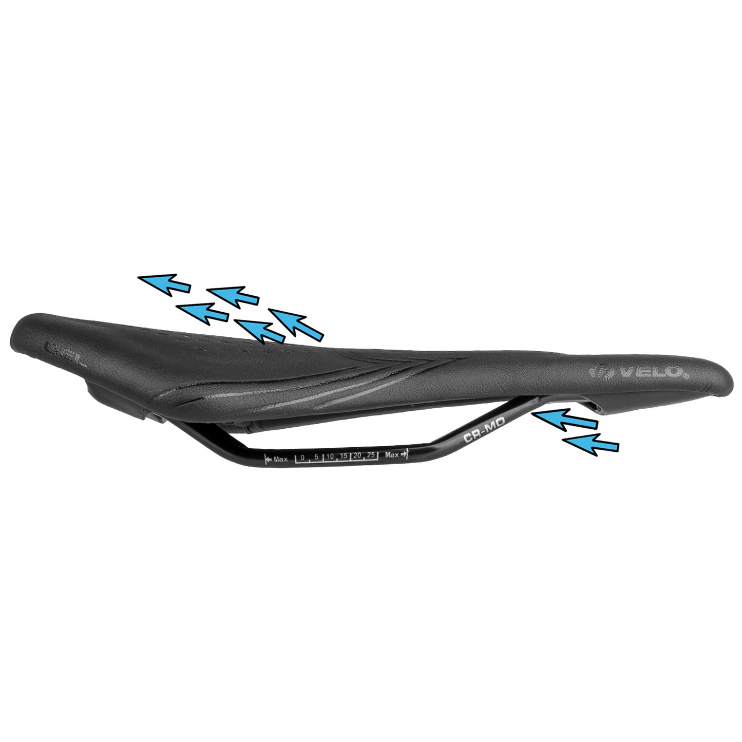 Velo air thru gel racing saddle