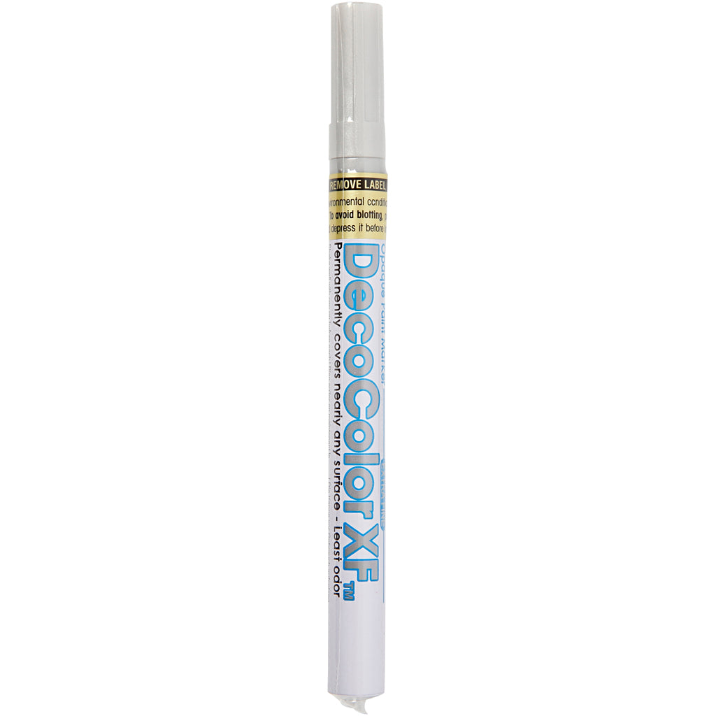 Deco marker, line thickness 0.8 mm, silver, 1 piece