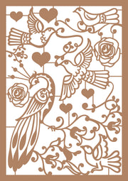 Vaessen creative • kraftliner brown a5 birds - afbeelding 1