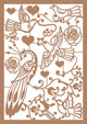 Vaessen creative • Carta kraft marrone A5 uccelli