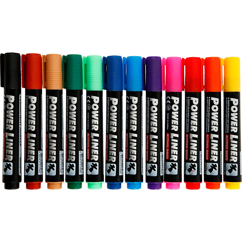 Mungyo power liner, spessore filo 1,5-3 mm, vari colori, 12 pezzi 1 scatola