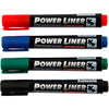 Mungyo power liner, larghezza tratto 1,5-3 mm, nero, blu, verde, rosso, 4 pezzi 1 scatola