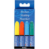 Pennarello per poster hobby, larghezza tratto 3 mm, blu, verde, rosso, giallo, 4 pezzi 1 scatola
