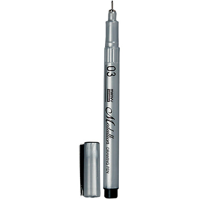 Penna da disegno a medaglione, spessore della linea 0,3 mm, nero, 1 pezzo