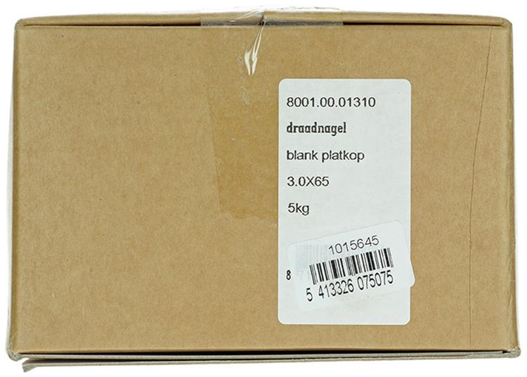1015645 - caja 5kg. clavos cabeza plana 3,0x65 mm | 2 piezas