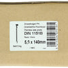 1015656 - caja 5kg. clavos cabeza plana 5,0x140 mm | 2 piezas