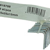 1014297 - 8 cuadrados plegados galvanizados 25x25x15mm | 10 piezas