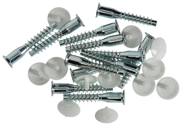 Mack 1013704 - 12 tornillos unita con tapa blanca m 6,3 x 40 mm | 10 piezas