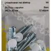 Mack 1013704 - 12 tornillos unita con tapa blanca m 6,3 x 40 mm | 10 piezas