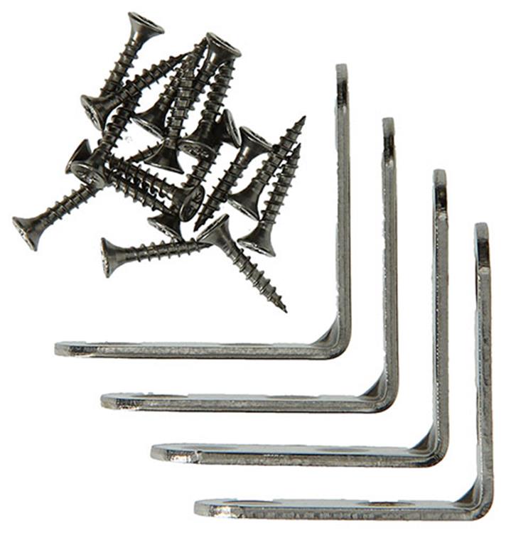 Mack 1013712 - 4 ganchos para silla acero inoxidable 40x40mm | 10 piezas