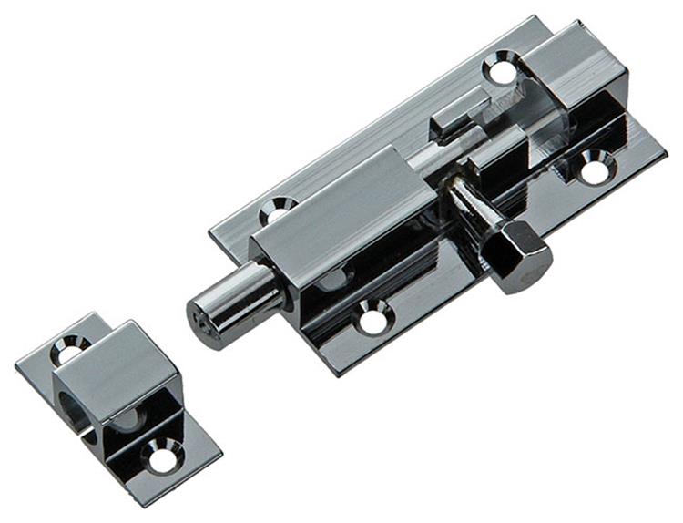 Mack 1013684 - 1 pestillo corredero de latón cromado a 50 - b 16 mm | 5 piezas