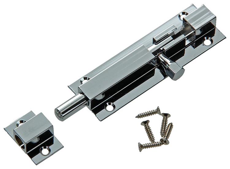 Mack 1013685 - 1 pestillo corredero de latón cromado a 75 - b 16 mm | 5 piezas