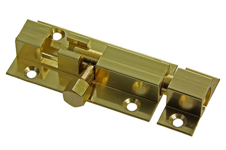 Mack 1013681 - 1 pestillo corredero latón pulido a 50 - b 16 mm | 5 piezas