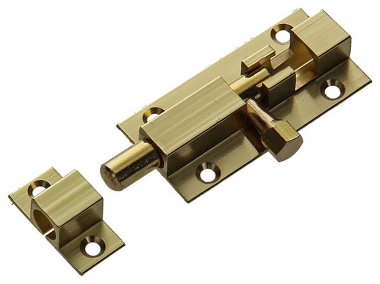 Mack 1013681 - 1 pestillo corredero latón pulido a 50 - b 16 mm | 5 piezas
