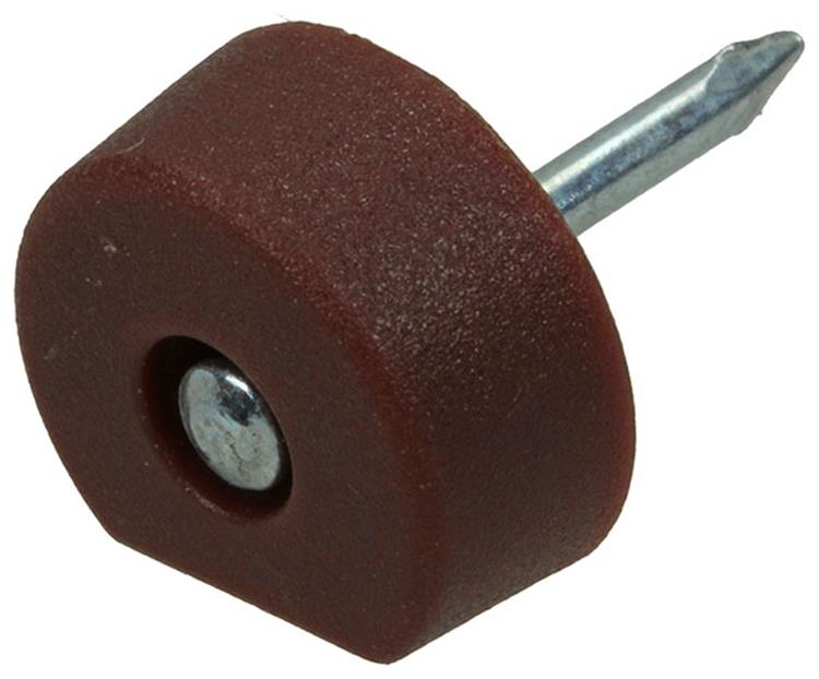 Mack 1013741 - 50 soportes para estantes + clavo marrón ø 10 mm | 10 piezas