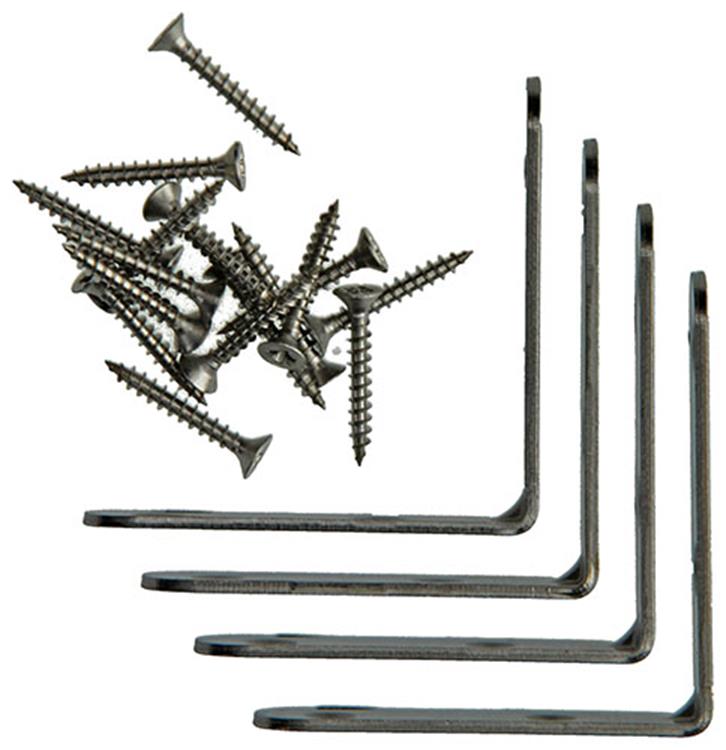 Mack 1013775 - 4 ganchos para silla acero inoxidable 60x60mm | 10 piezas