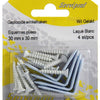 Mack 1013793 - 4 cuadrados plisados ​​pintados de blanco 30x30mm | 10 piezas