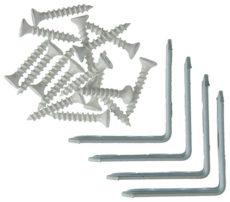 Mack 1013794 - 4 cuadrados plisados ​​pintados de blanco 40x40mm | 10 piezas