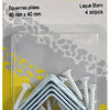 Mack 1013794 - 4 cuadrados plisados ​​pintados de blanco 40x40mm | 10 piezas
