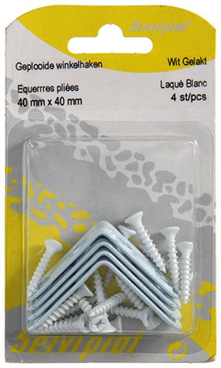 Mack 1013794 - 4 cuadrados plisados ​​pintados de blanco 40x40mm | 10 piezas