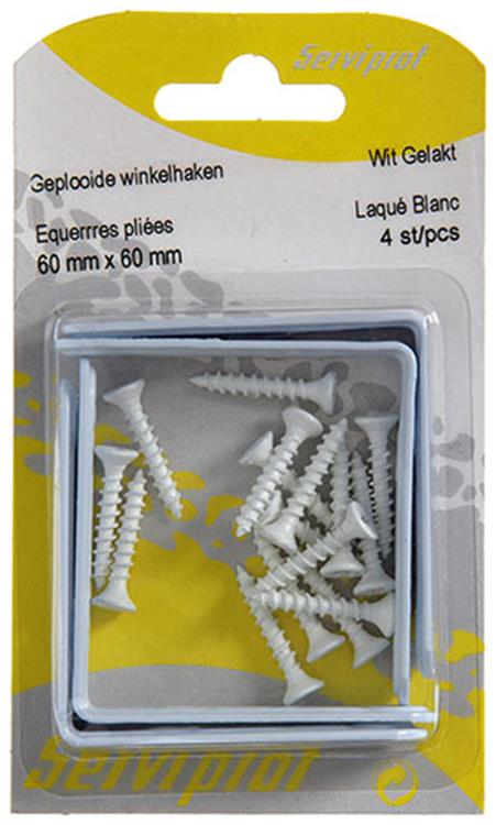 Mack 1013795 - 4 cuadrados plisados ​​pintados de blanco 60x60mm | 10 piezas