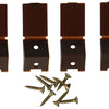 Mack 1013645 - 4 conectores de esquina estrechos marrón | 5 piezas