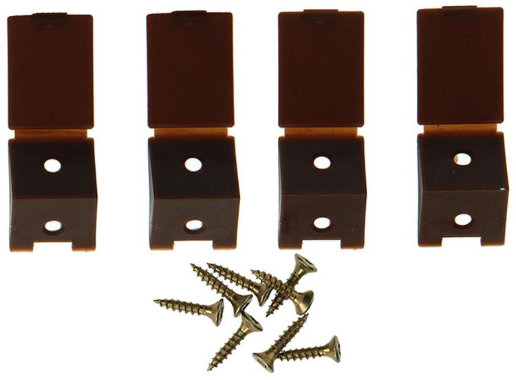 Mack 1013645 - 4 conectores de esquina estrechos marrón | 5 piezas