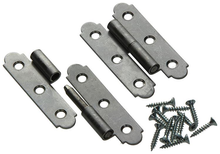 Mack 1013706 - 2 bisagras españolas derechas acero inoxidable h 80 - w 45 mm | 5 piezas