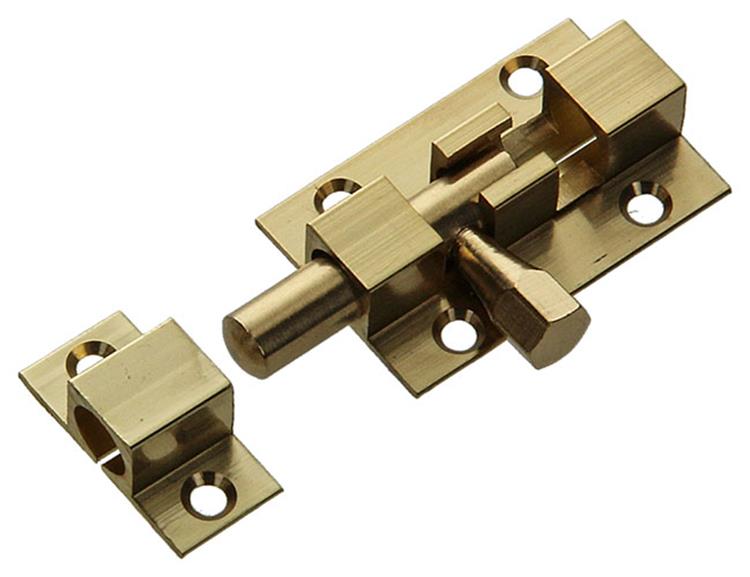 Mack 1013714 - 1 pestillo corredero latón pulido a 40 - b 13 mm | 5 piezas