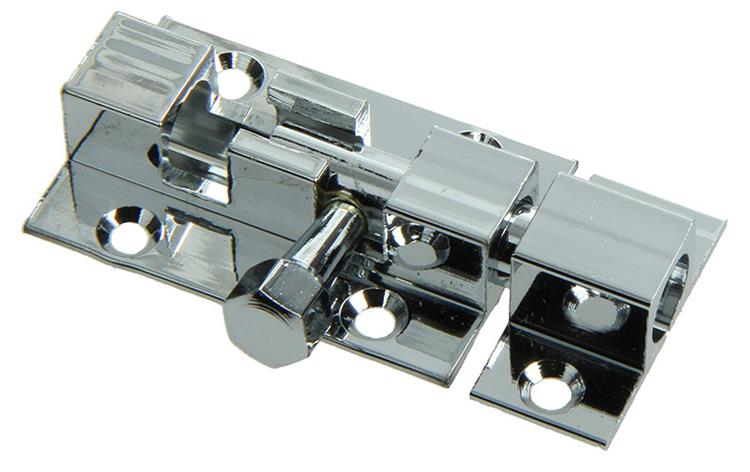 Mack 1013715 - 1 pestillo deslizante latón cromado a 40 - b 13 mm | 5 piezas