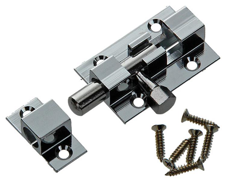 Mack 1013715 - 1 pestillo deslizante latón cromado a 40 - b 13 mm | 5 piezas