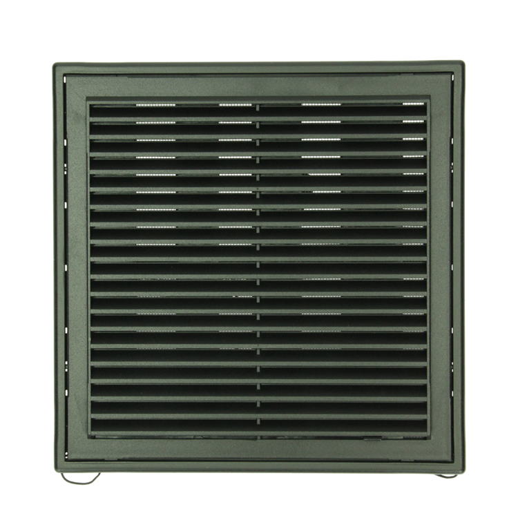 Renson 1069264 - Rejilla regulable de superficie PVC 732 (250x250) str 9005 (negro) | 2 piezas