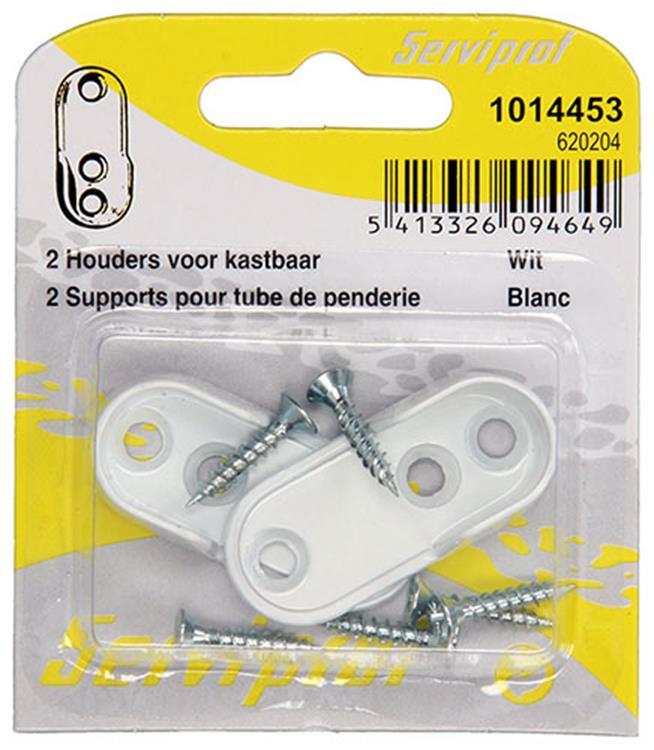Mack 1014453 - 2 soportes para armario blanco | 5 piezas