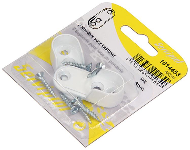 Mack 1014453 - 2 soportes para armario blanco | 5 piezas