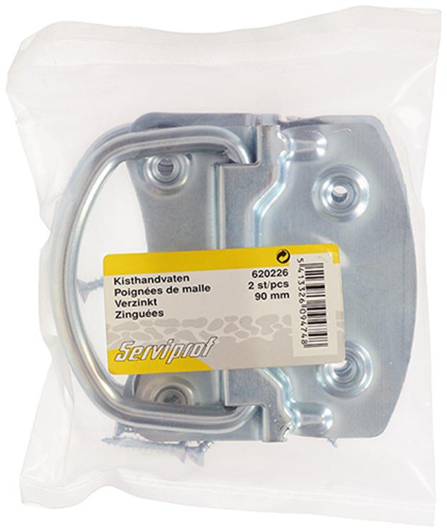 Mack 1014459 - 2 tiradores de caja galvanizados 90 mm | 5 piezas