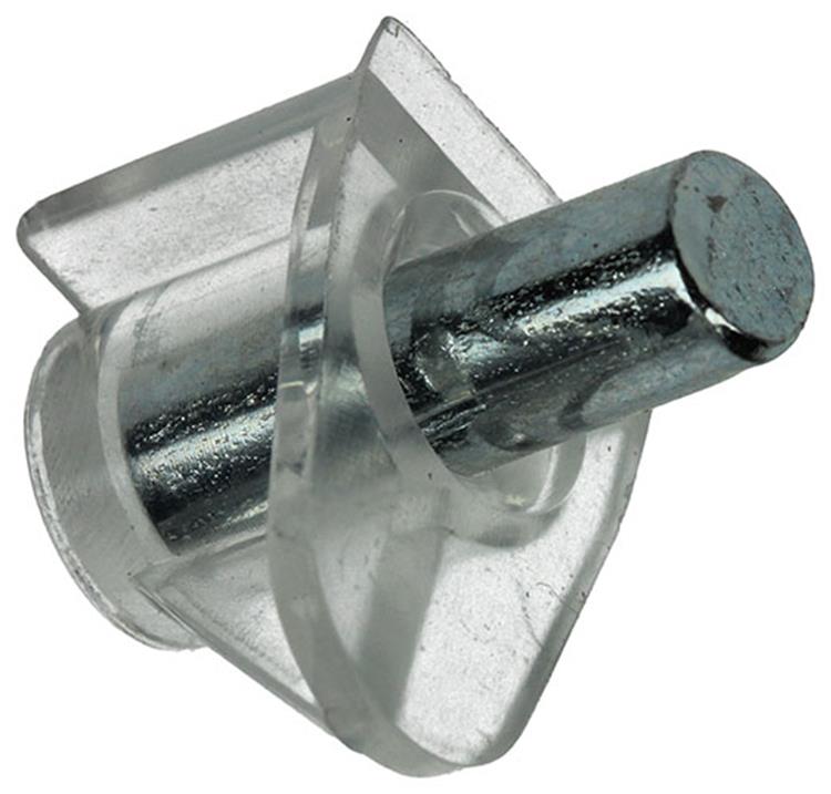 Mack 1014490 - 12 soportes para estantes transparentes ø 5 mm | 5 piezas
