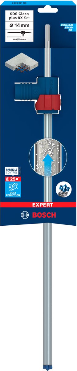 Set trapano a percussione Bosch Expert sds clean plus-8x 14 x 400 x 550