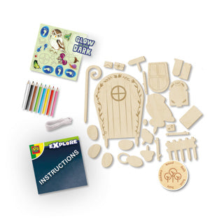 Ses creative magic door - manualidades - descubrir - madera FSC - para niños a partir de 5 años - 8 colores - 8 lápices de colores